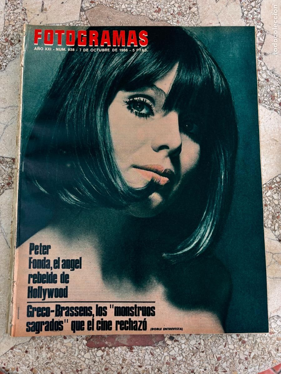 Cine: FOTOGRAMAS N&ordm; 938 A&Ntilde;O 1966. ANNE CHARLOTTE SJOBERG EN PORTADA. PETER FONDA. GRECO-BRASSENS.