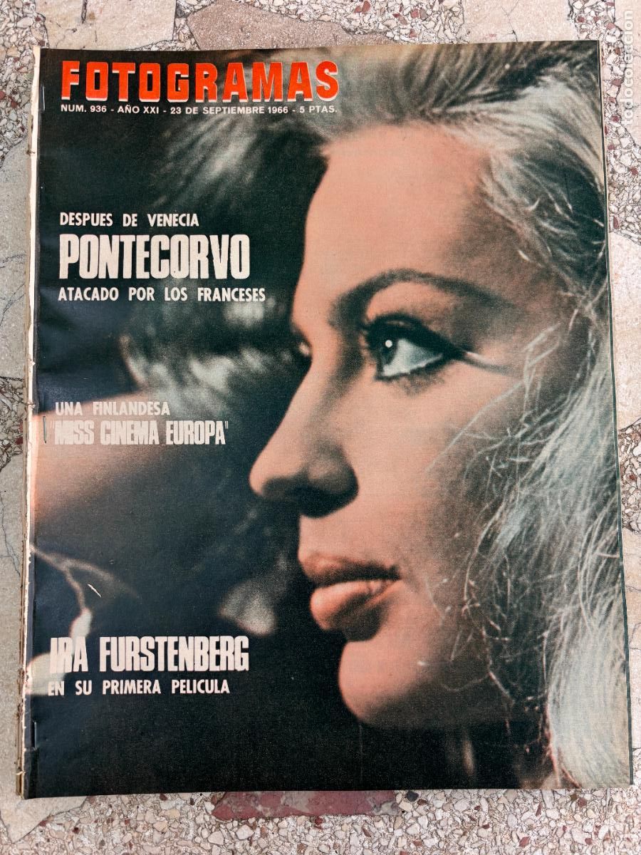 Cine: FOTOGRAMAS N&ordm; 936 A&Ntilde;O 1966. IRA FURSTENBERG EN PORTADA. TCHERKASSOV. RAFF VALLONE.
