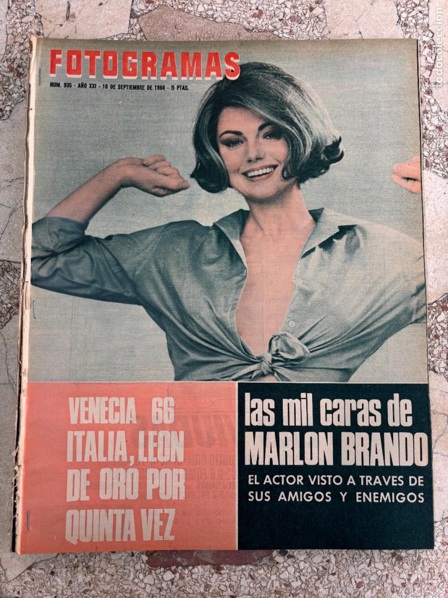 Cine: FOTOGRAMAS N&ordm; 935 A&Ntilde;O 1966. SYLVIA KOSCINA EN PORTADA. MARLON BRANDO. MICKEY ROONEY.