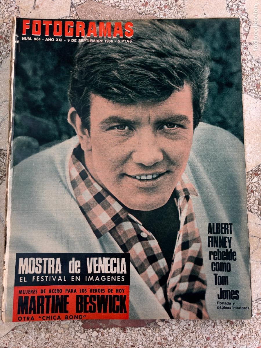Cine: FOTOGRAMAS N&ordm; 934 A&Ntilde;O 1966. ALBERT FINNEY EN PORTADA. MARTINE BESWICK. ANN MARGET.