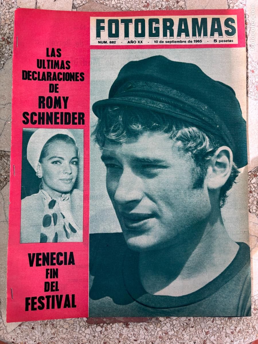 Cine: FOTOGRAMAS N&ordm; 882 A&Ntilde;O 1965. JOHNNY HALLYDAY EN PORTADA. ROMY SCHNEIDER. ROGER HANIN.