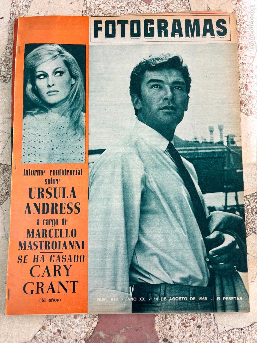 Cine: FOTOGRAMAS N&ordm; 878 A&Ntilde;O 1965. DANIEL MARTIN EN PORTADA. URSULA ANDRESS. CARY GRANT MARCELO MASTROIANNI