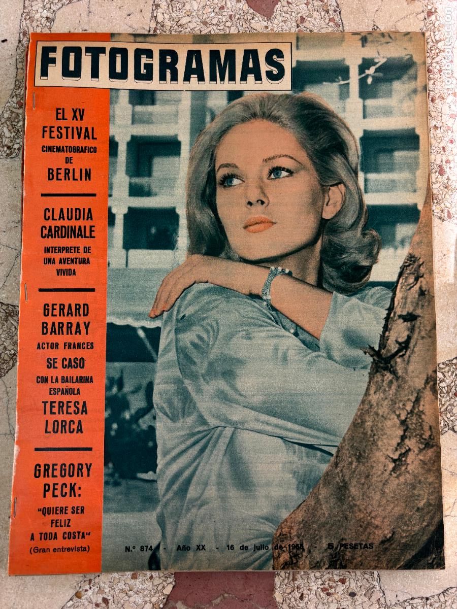 Cine: FOTOGRAMAS N&ordm; 874 A&Ntilde;O 1965. BEBA LONCAR EN PORTADA. CLAUDIA CARDINALE. GERARD BARRA. TERESA LORCA.
