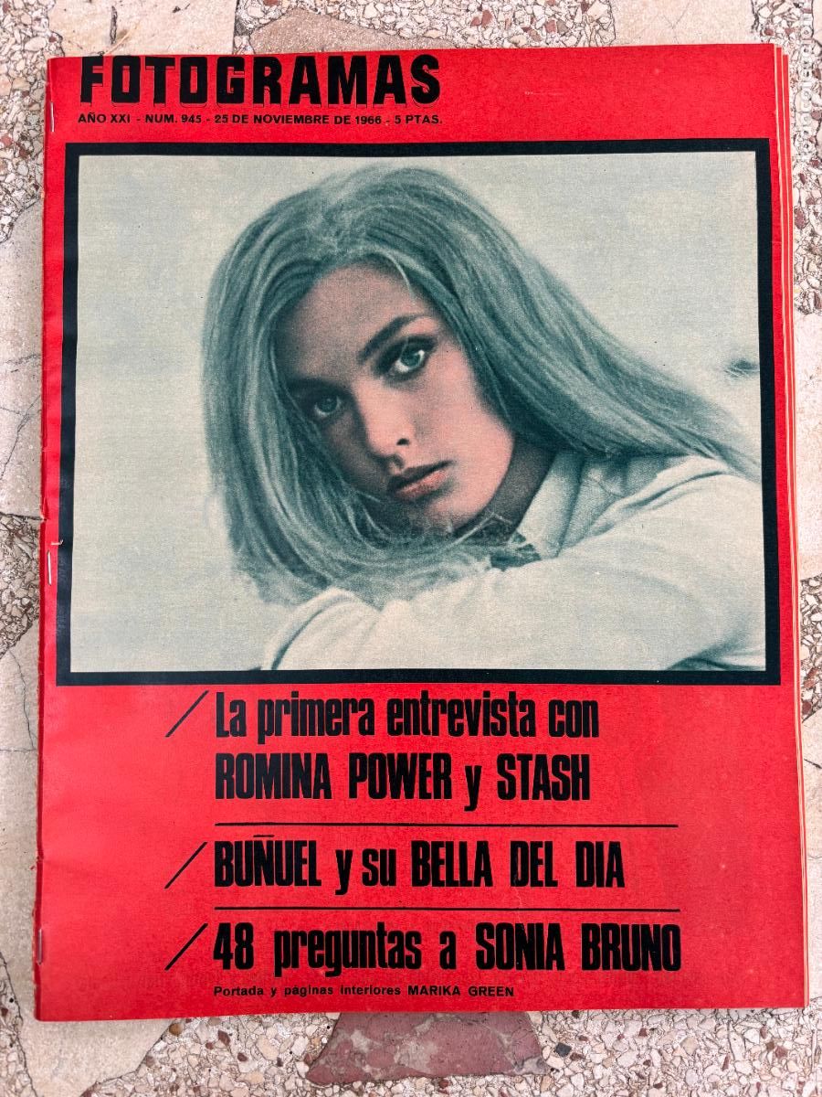 Cine: FOTOGRAMAS N&ordm; 945 A&Ntilde;O 1966. MARIKA GREEN EN PORTADA. ENTREVISTA ROMINA POWER. LUIS BU&Ntilde;UEL.