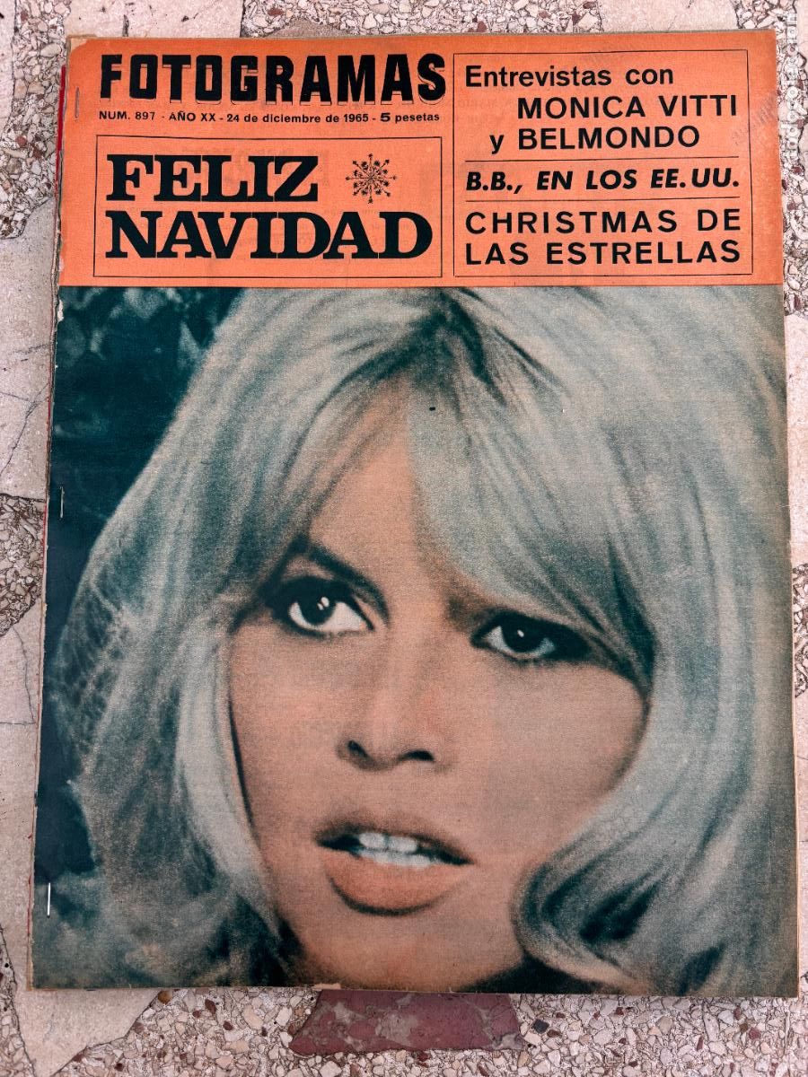 Cine: FOTOGRAMAS N&ordm; 897 A&Ntilde;O 1965. GRIGITTE BARDOT EN PORTADA. MONICA VITTI Y BELMONDO.