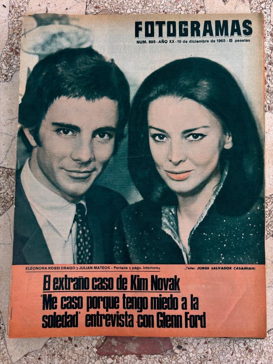 Cine: FOTOGRAMAS N&ordm; 895 A&Ntilde;O 1965. ELEONORA ROSSI DRAGO Y JULIAN MATEO EN PORTADA. MARY PICKFORD.