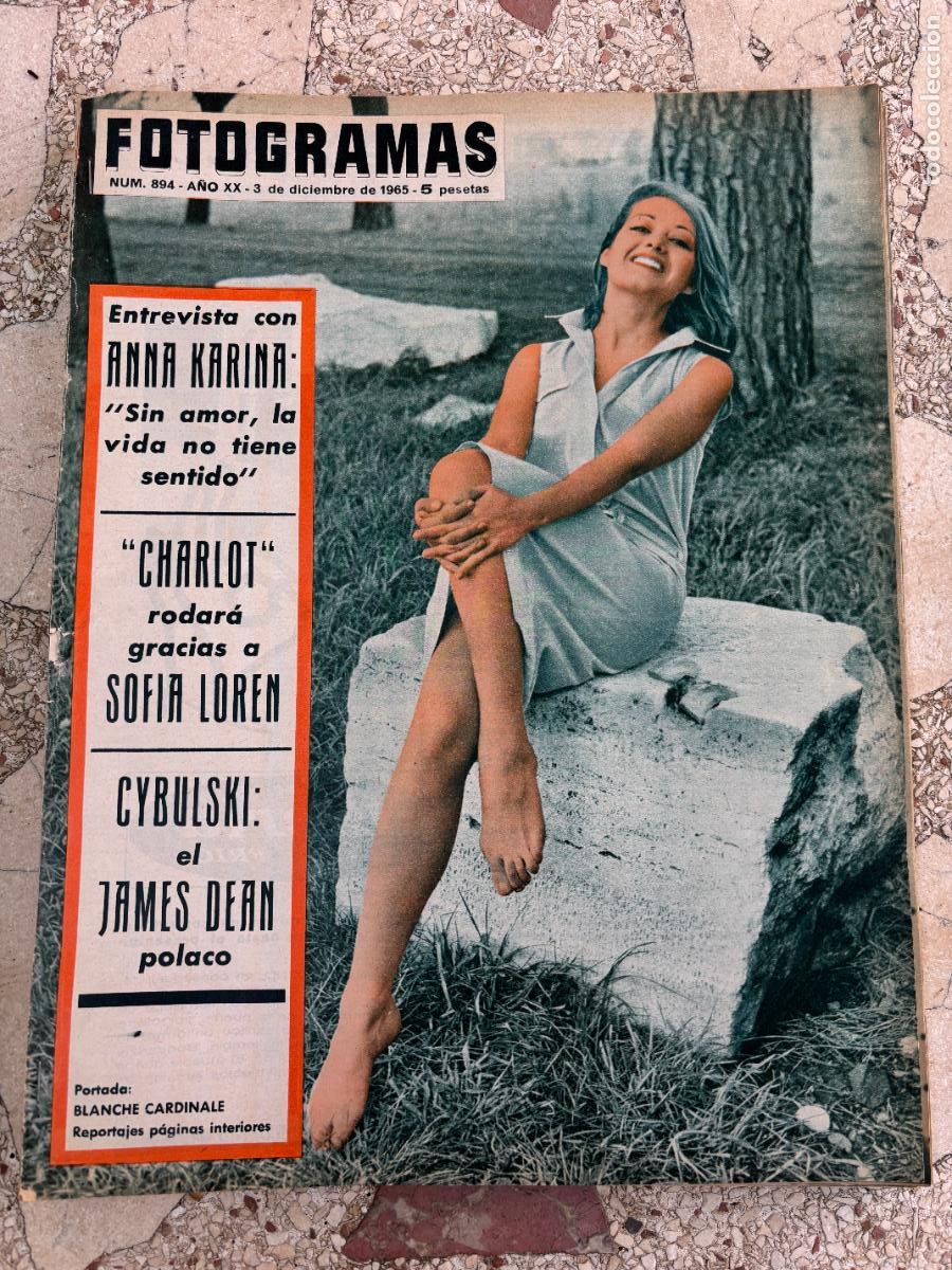 Cine: FOTOGRAMAS N&ordm; 894 A&Ntilde;O 1965. BLANCHE CARDINALE EN PORTADA. SOFIA LOREN. ANNA KARINA ENTREVISTA.