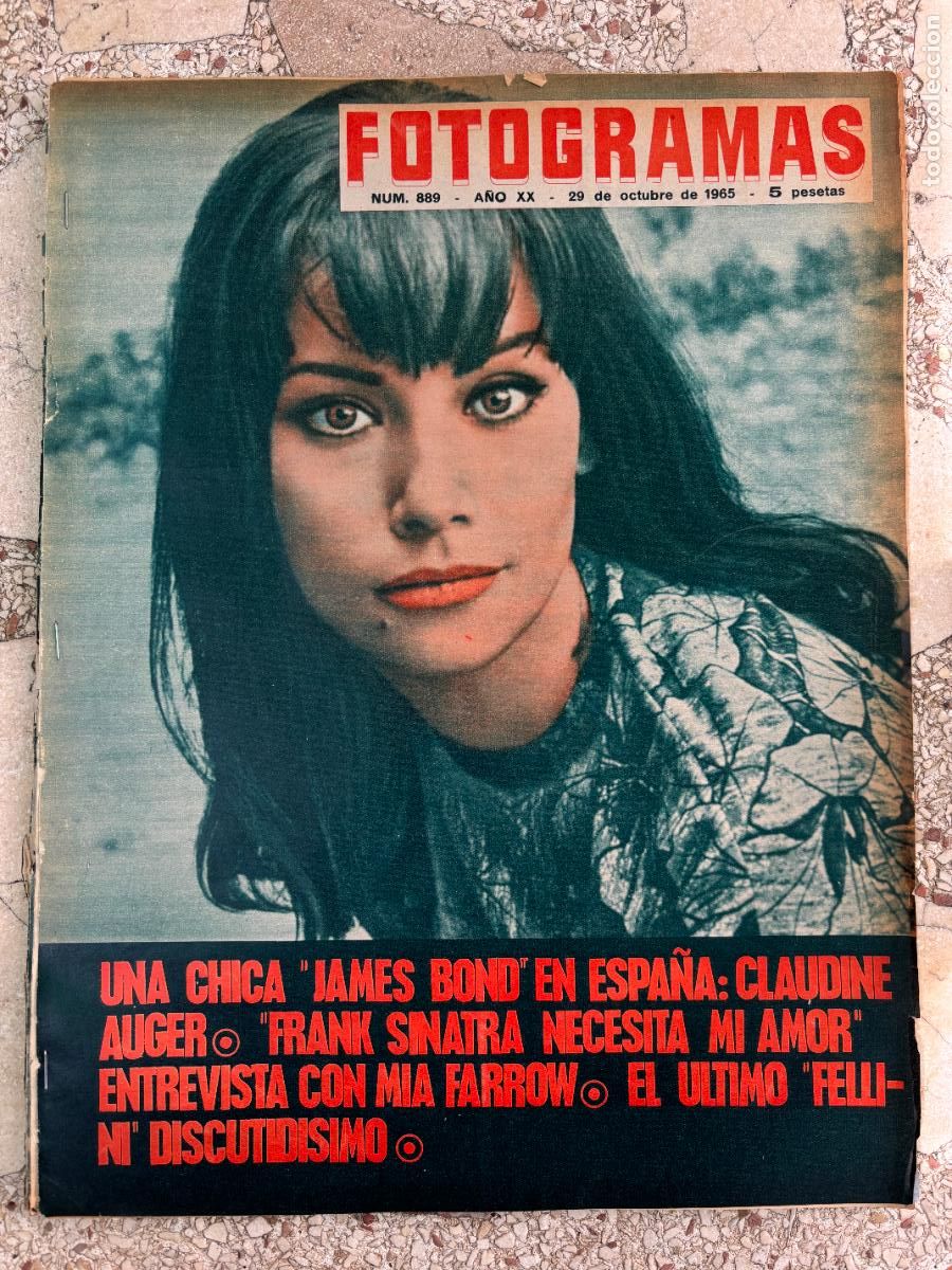 Cine: FOTOGRAMAS N&ordm; 889 A&Ntilde;O 1965. CLAUDINE AUGER EN PORTADA. ENTREVISTA MIA FARROW. FELLINI.