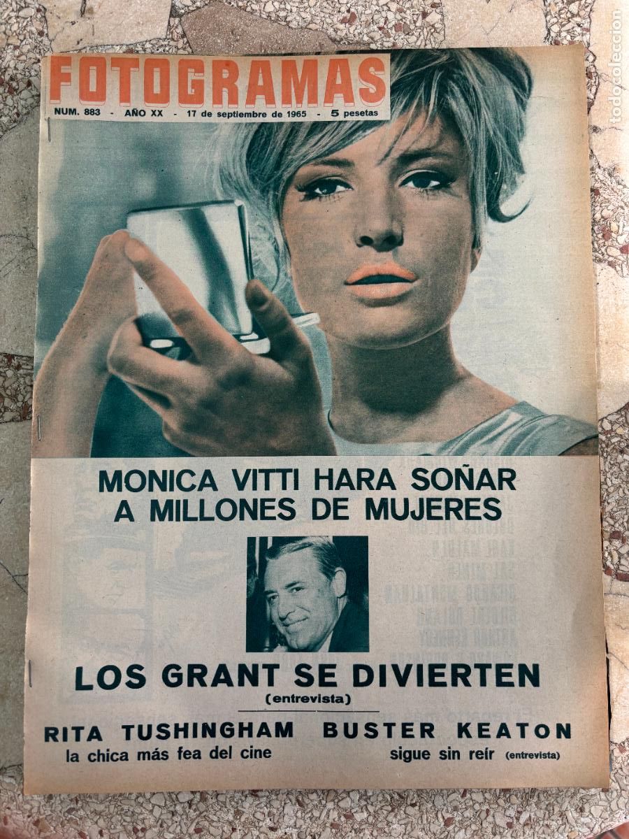 Cine: FOTOGRAMAS N&ordm; 883 A&Ntilde;O 1965. MONICA VITTI EN PORTADA. ENTREVISTA BUSTER KEATON. RITA TUSHINGHAM.