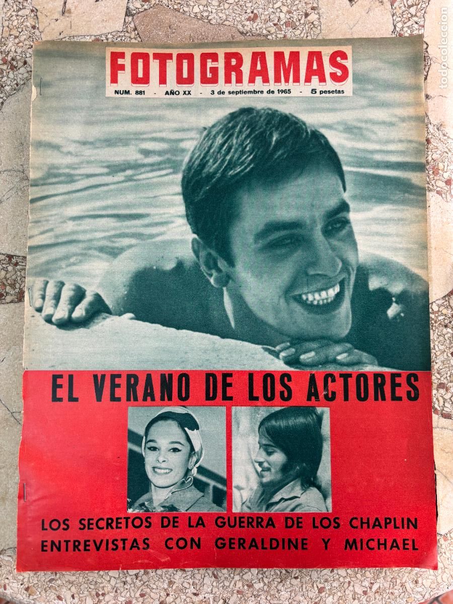 Cine: FOTOGRAMAS N&ordm; 881 A&Ntilde;O 1965. ALAIN DELON EN PORTADA. GUERRA DE LOS CHAPLIN. MICHAEL CRAWFORD.