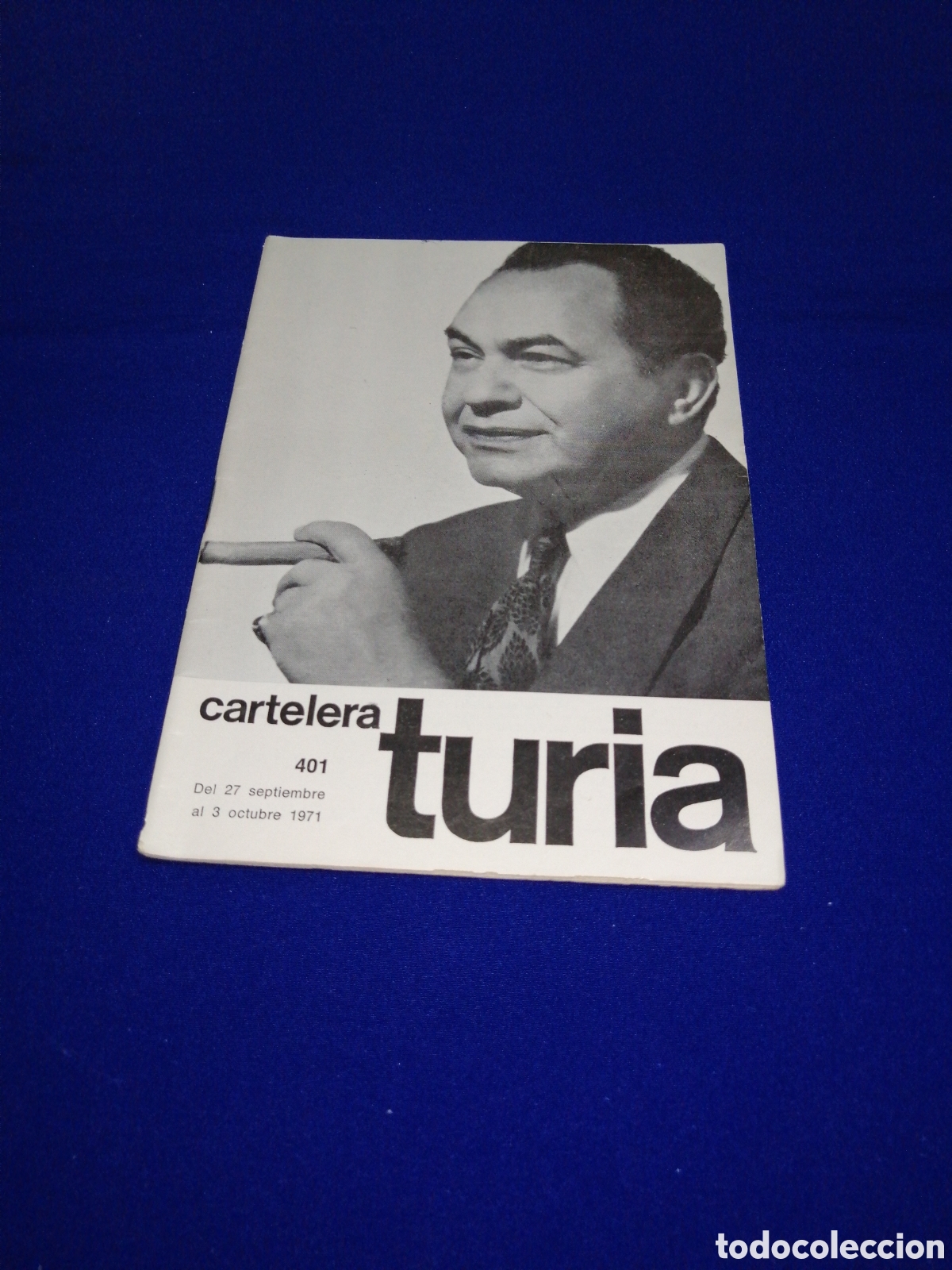 Cin&eacute;ma: CARTELERA TURIA N&Uacute;MERO 401 PORTADA EDWARD G. ROBINSON