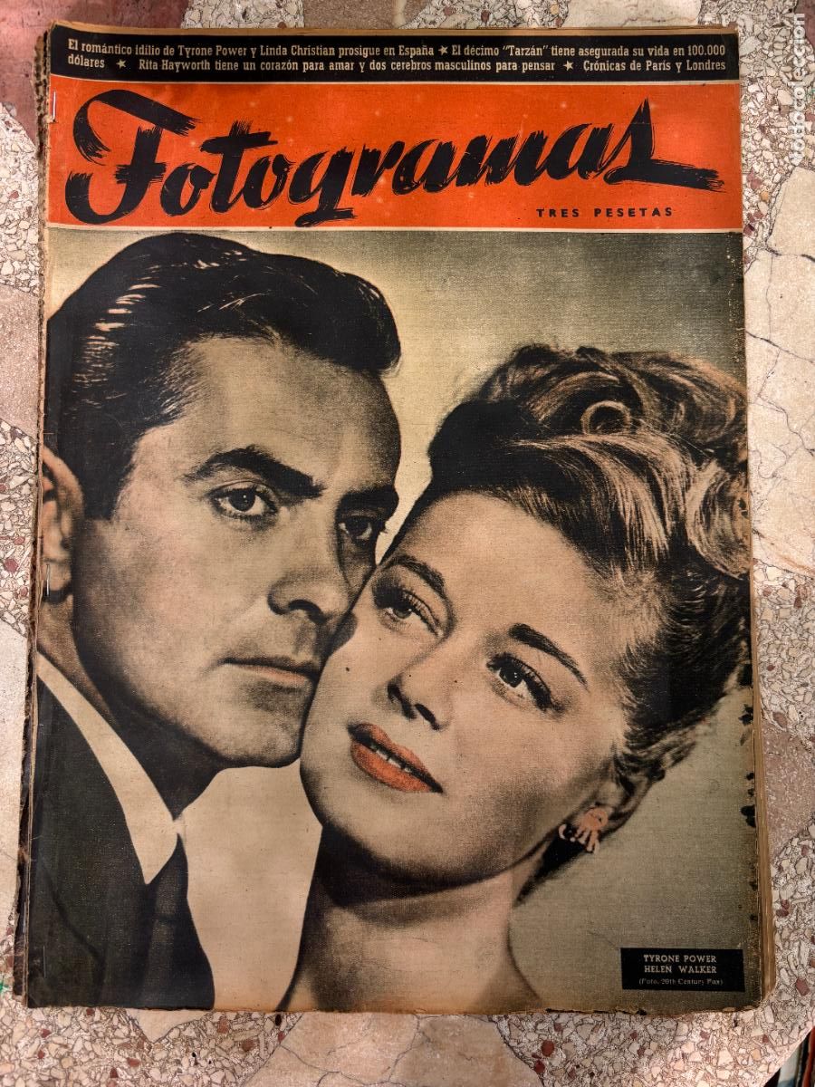 Cine: FOTOGRAMAS N&ordm; 41. TYRONE POWER Y HELEN WALKER EN PORTADA. LINDA CHRISTIAN. RITA HAYWORTH.