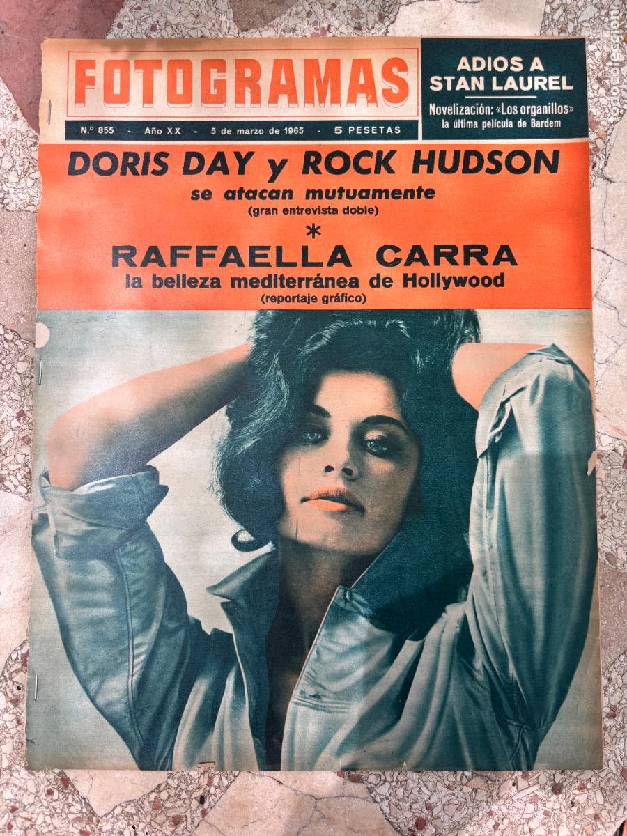 Cine: FOTOGRAMAS N&ordm; 855 A&Ntilde;O 1965. RAFFAELLA CARRA EN PORTADA. DORIS DAY. ROCK HUDSON.STAN LAUREL.