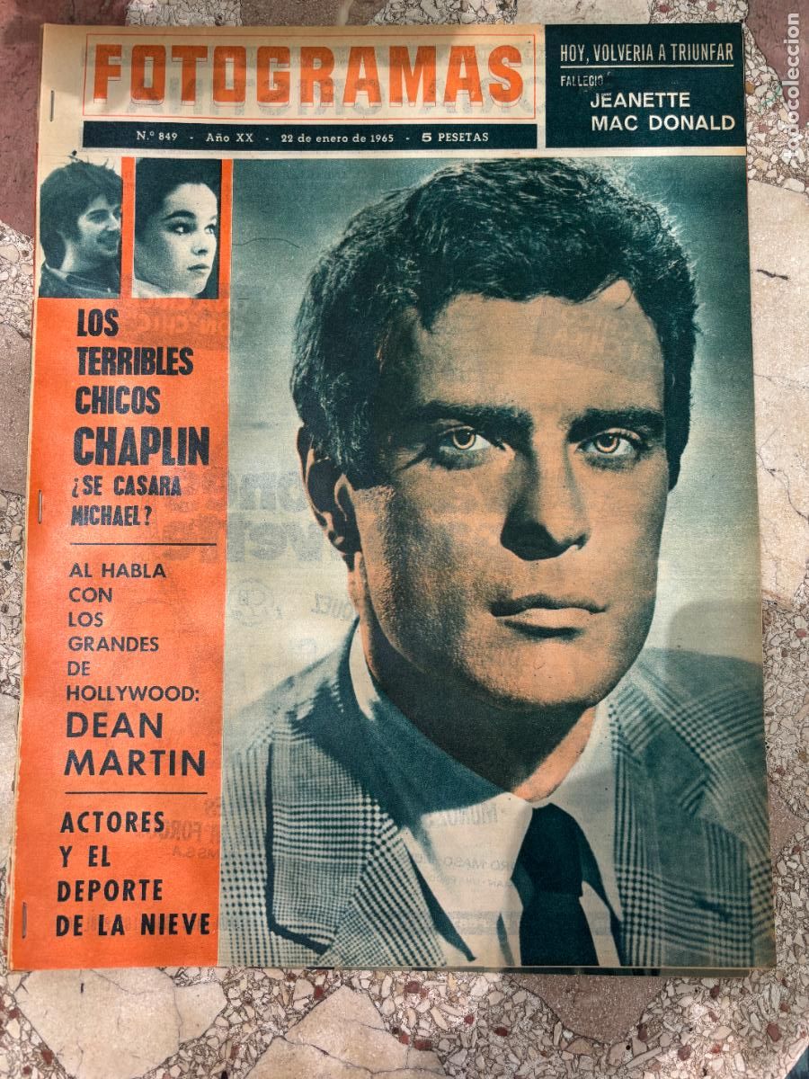 Cine: FOTOGRAMAS N&ordm; 849 A&Ntilde;O 1965. GARDNER MAC KAY EN PORTADA. JEANETTE MAC DONALD. DEAN MARTIN.