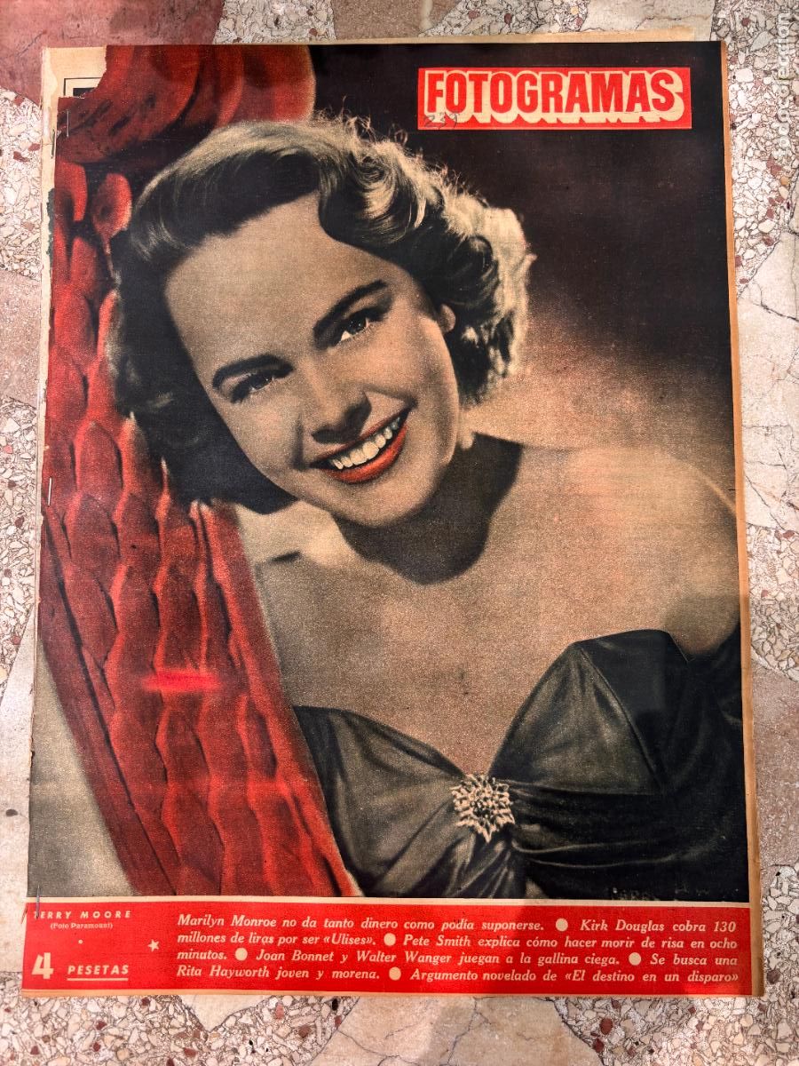 Cine: FOTOGRAMAS N&ordm; 239 A&Ntilde;O 1953. TERRY MOORE EN PORTADA. MARILYN MONROE. KIRK DOUGLAS. RITA HAYWORTH.