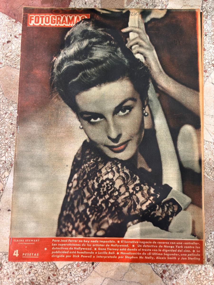 Cine: FOTOGRAMAS N&ordm; 240 A&Ntilde;O 1953. ELAINE STEWART EN PORTADA. GENE TIERNEY. DICK POWELL. JAN STERLING.