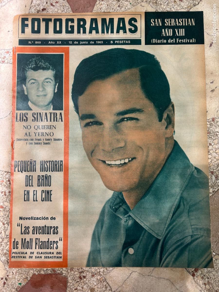 Cine: FOTOGRAMAS N&ordm; 869 A&Ntilde;O 1965. GEORGE MAHAIS EN PORTADA. MOLL FLANDERS. ENTREVISTA FRANK SINATRA.