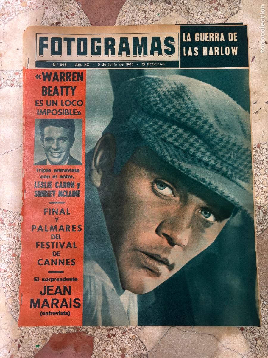 Cine: FOTOGRAMAS N&ordm; 868 A&Ntilde;O 1965. TERRENCE STAMP EN PORTADA. WARREN BEATTY. JEAN MARAIS. LAS HARLOW.