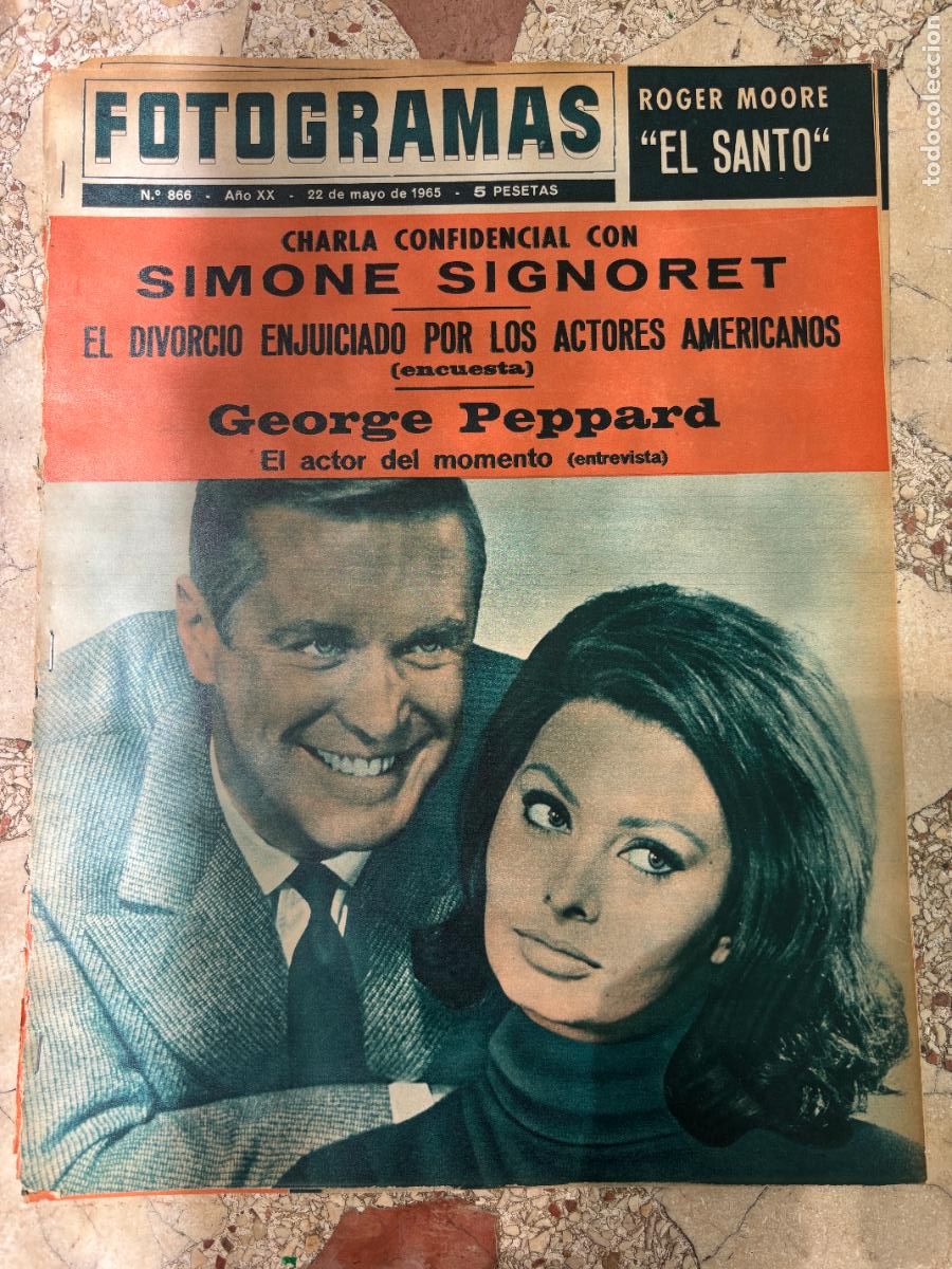 Cine: FOTOGRAMAS N&ordm; 866 A&Ntilde;O 1965. SOFIA LOREN Y GEORGES PEPPARD EN PORTADA. SIMONE SIGNORET.