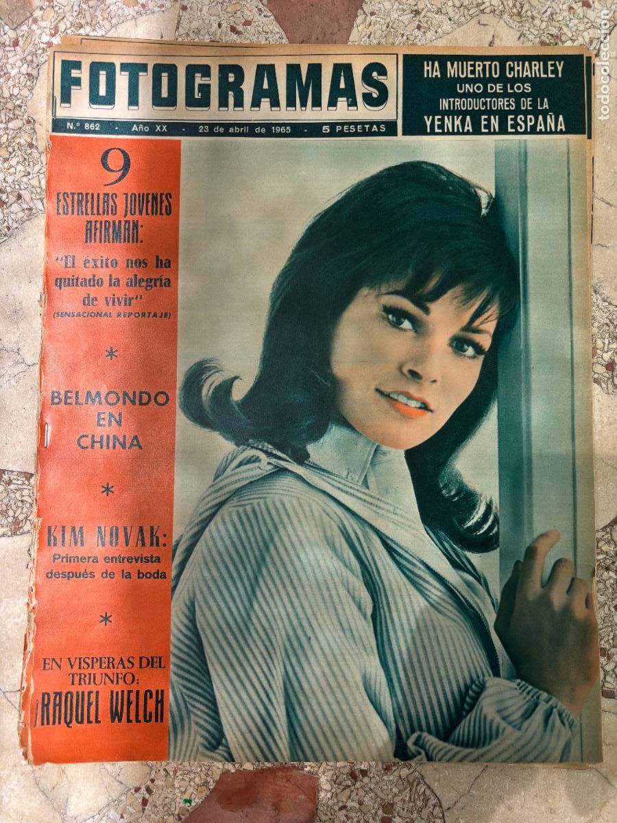 Cine: FOTOGRAMAS N&ordm; 862 A&Ntilde;O 1965. RAQUEL WELCH EN PORTADA. KIM NOVAK. ALAIN RESNAIS. MONICA VITTI.