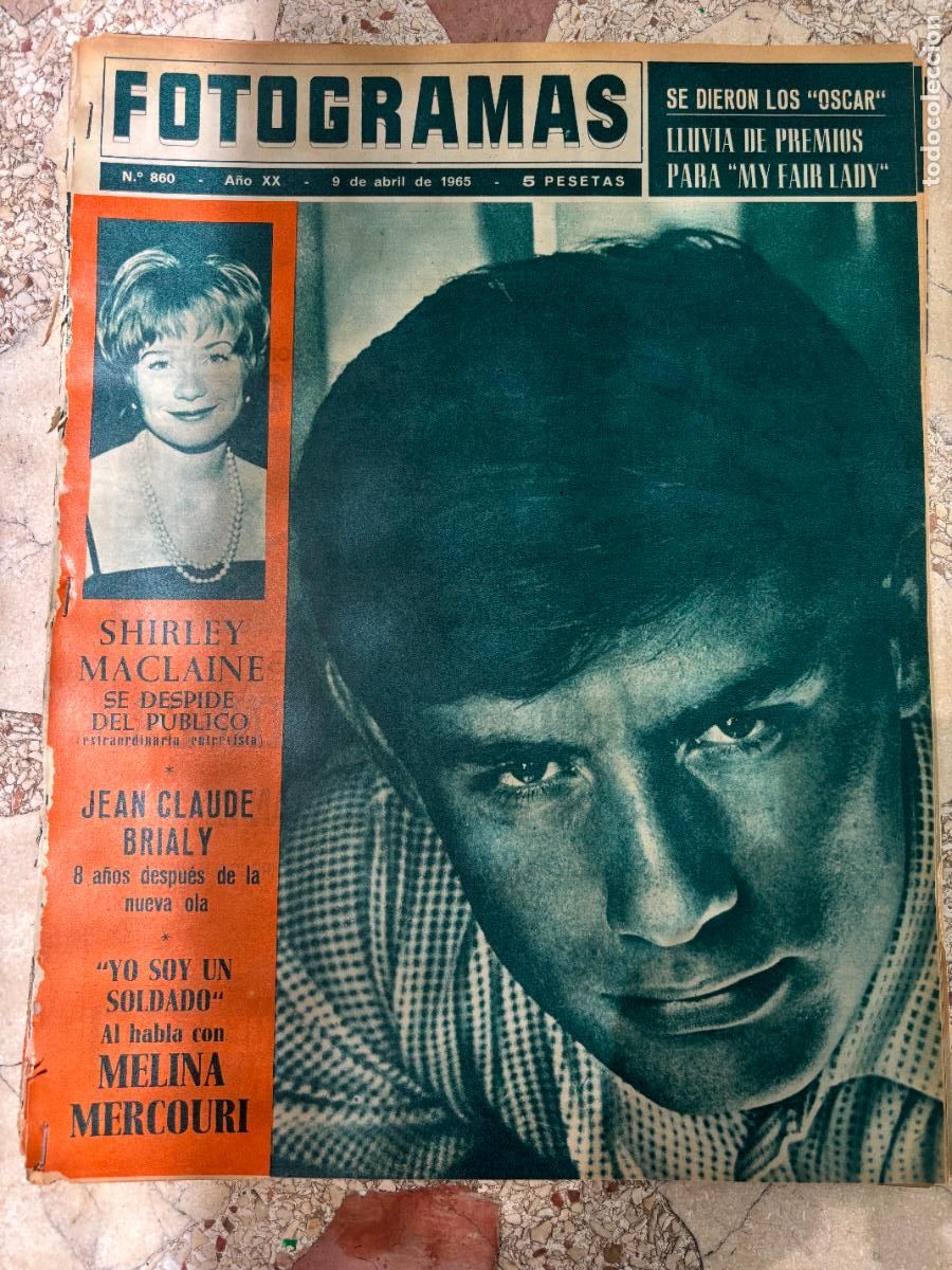 Cine: FOTOGRAMAS N&ordm; 860 A&Ntilde;O 1965. LUIGI GIULANNI EN PORTADA. SHIRLEY MACLAINE. JEAN CLAUDE BRIALY.