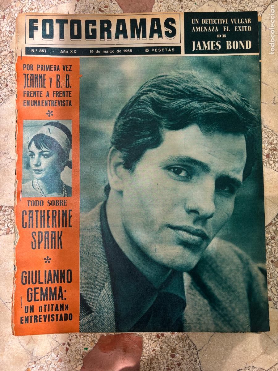 Cine: FOTOGRAMAS N&ordm; 857 A&Ntilde;O 1965. GIULIANO GEMMA EN PORTADA. CATHERINE SPAAK. JAMES BOND.