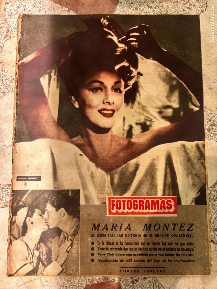 Cine: FOTOGRAMAS N&ordm; 148. MARIA MONTEZ EN PORTADA. PIERE ANGELI. ESTHER WILLIAMS. LUCIA BOSE.