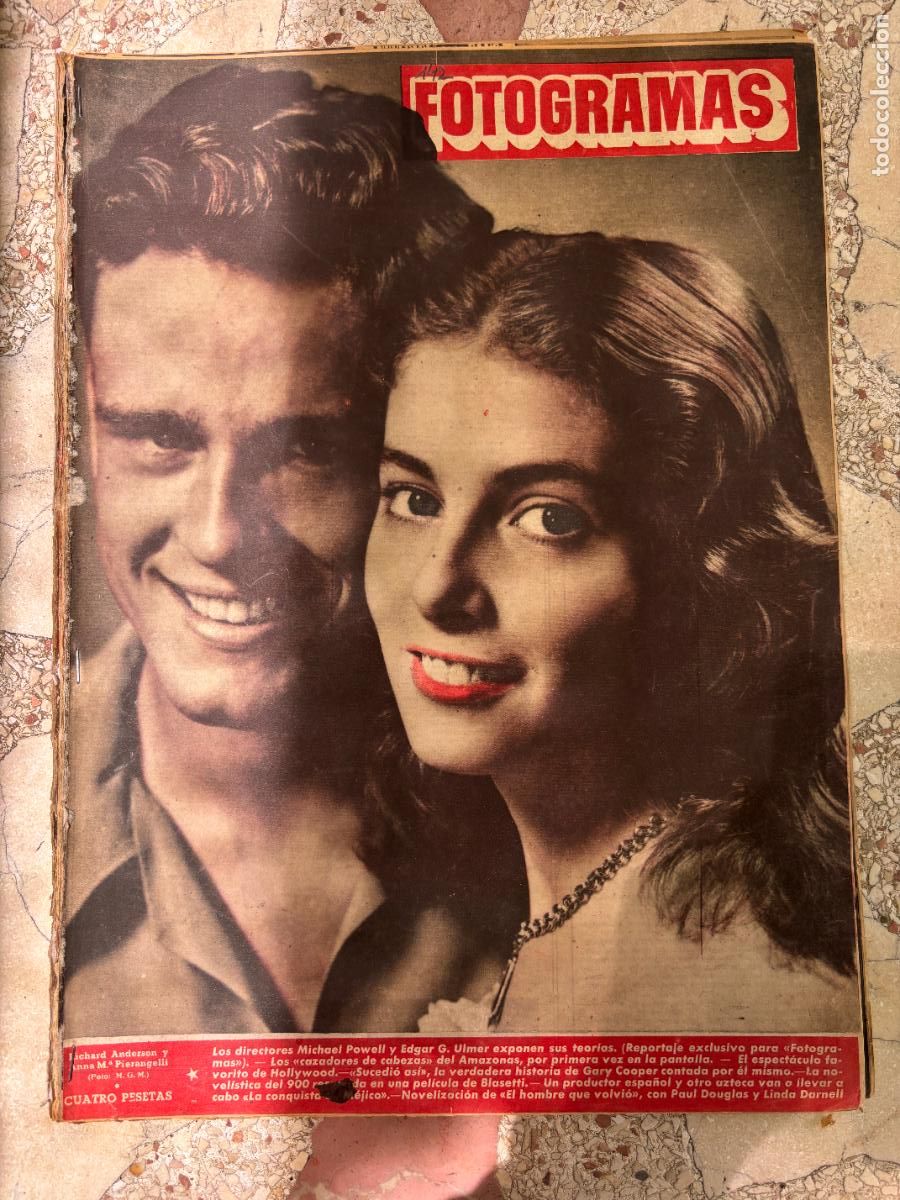 Cine: FOTOGRAMAS N&ordm; 142. RICHARD ANDERSON Y ANNA PIEREANGELLI EN PORTADA. MICHAEL POWELL.