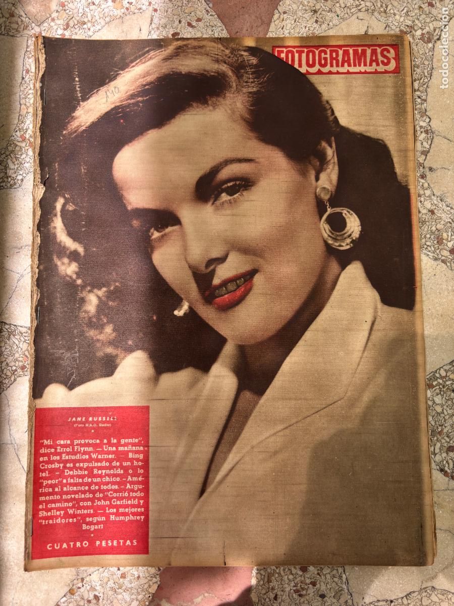 Cine: FOTOGRAMAS N&ordm; 140. JANE RUSSELL EN PORTADA. ERROL FLYNN. DEBBIE REYNOLDS. SHELLY WINTERS.