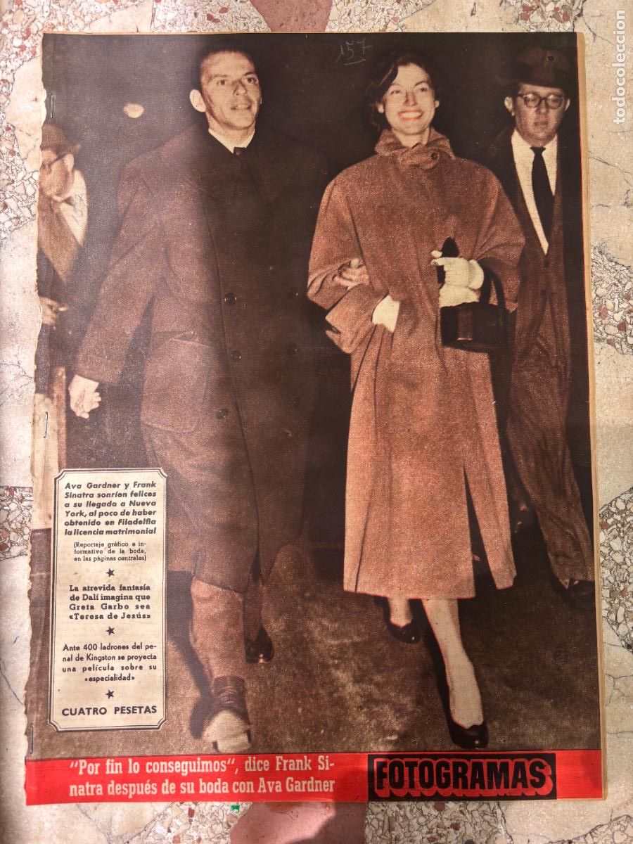 Cine: FOTOGRAMAS N&ordm; 157. AVA GARDNER Y FRANK SINATRA EN PORTADA. ELEANOR PARKER. JANET LEIGH.