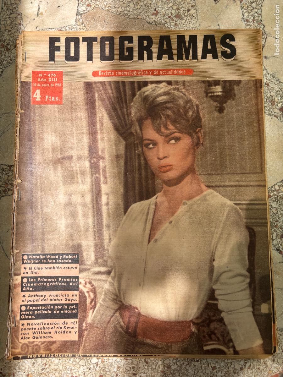 Cine: FOTOGRAMAS N&ordm; 476 A&Ntilde;O 1958. NATHALIE WOOD Y ROBERT WAGNER. ANTHONY FRANCIOSA. WILLIAM HOLDEN.