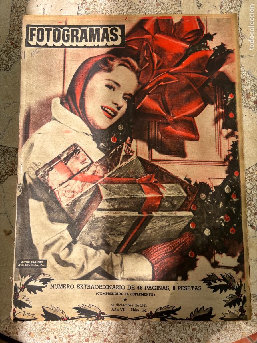Cine: FOTOGRAMAS N&ordm; 162 A&Ntilde;O 1951. ANNE FRANCIS EN PORTADA. REX HARRISON. DANNY KAYE. STEWART GRANGER.