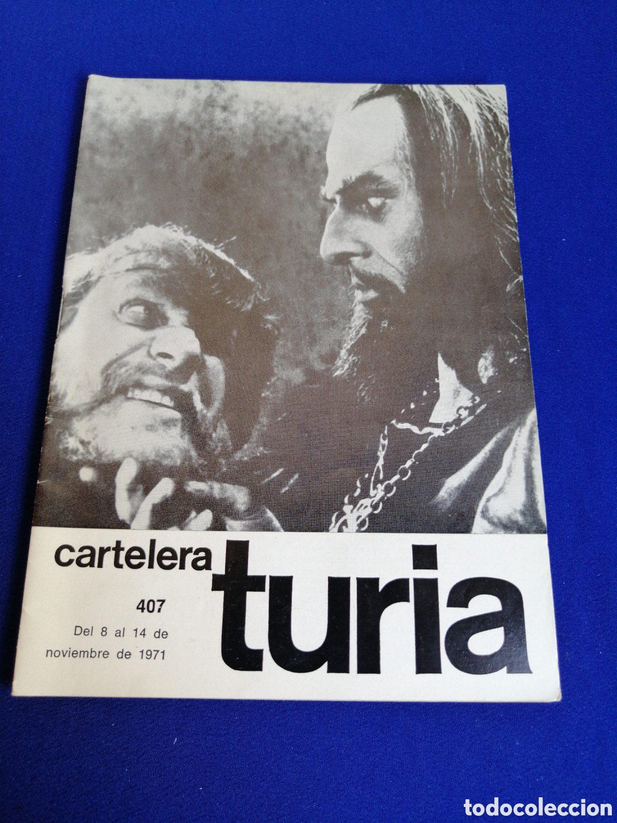 Cine: CARTELERA TURIA N&Uacute;MERO 407 A&Ntilde;O 1971 PORTADA SERGIO M. EISENSTEIN