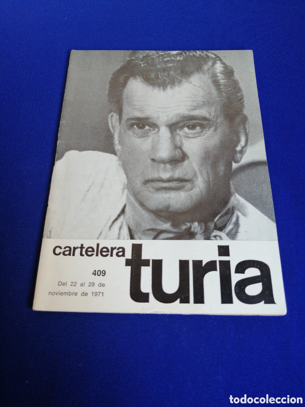 Cine: CARTELERA TURIA N&Uacute;MERO 409 A&Ntilde;O 1971 PORTADA JOSEPH COTTEN