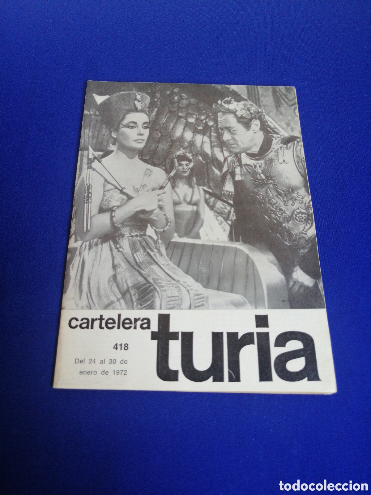 Cine: CARTELERA TURIA N&Uacute;MERO 418 A&Ntilde;O 1972 PORTADA DE ROMANOS - PUBLICIDAD GIMNASIO FEMENINO ESPLUGUES