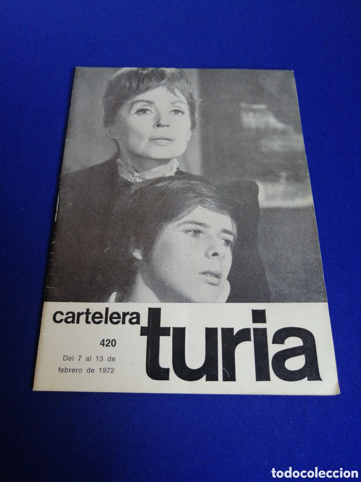 Cine: CARTELERA TURIA N&Uacute;MERO 420 A&Ntilde;O 1972 PORTADA LILLI PALMER PUBLICIDAD GIMNASIO FEMENINO ESPLUGUES