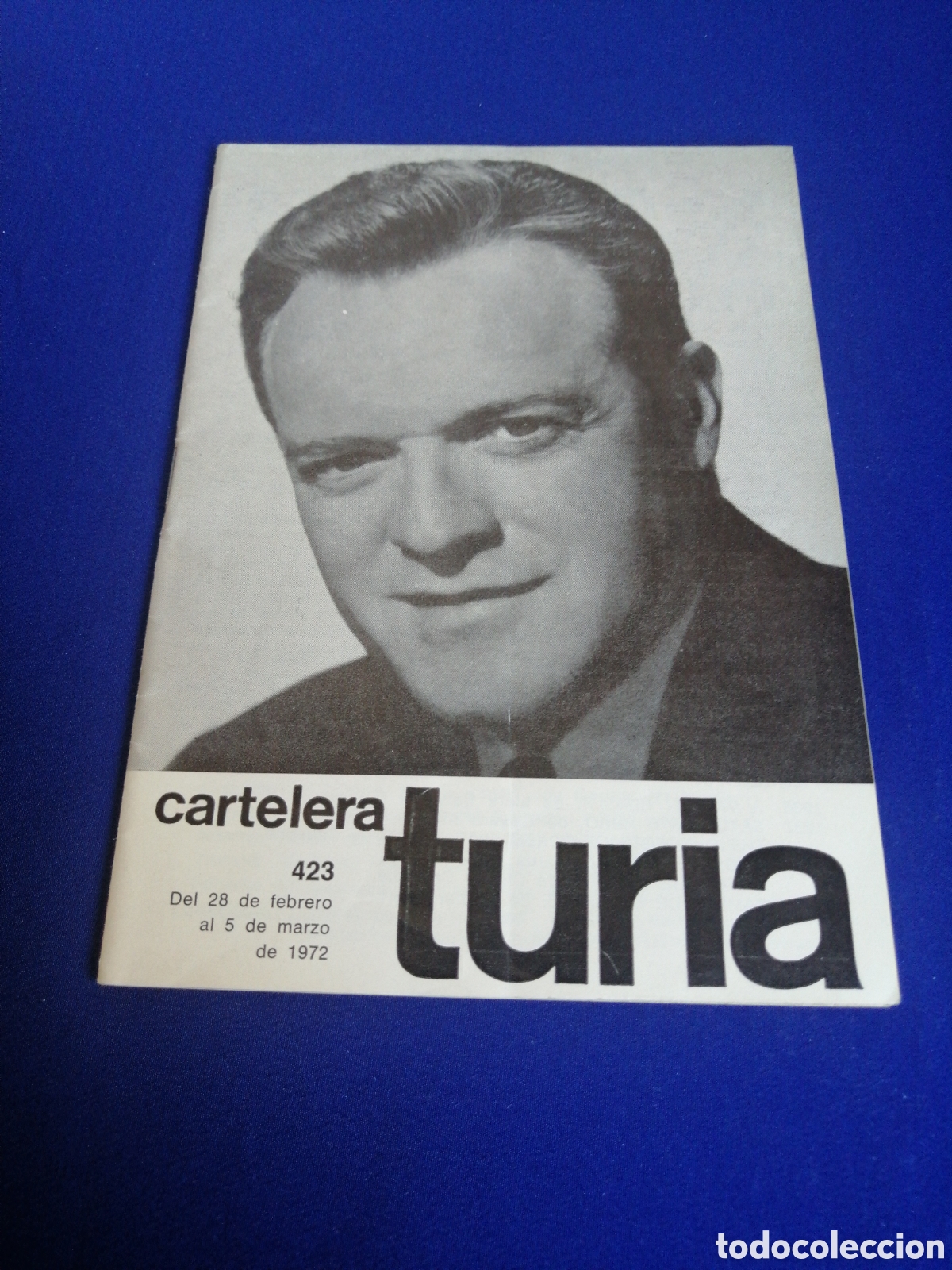 Cine: CARTELERA TURIA N&Uacute;MERO 423 A&Ntilde;O 1972 PORTADAVAN HEFLIN PUBLICIDAD GIMNASIO ESPLUGUES