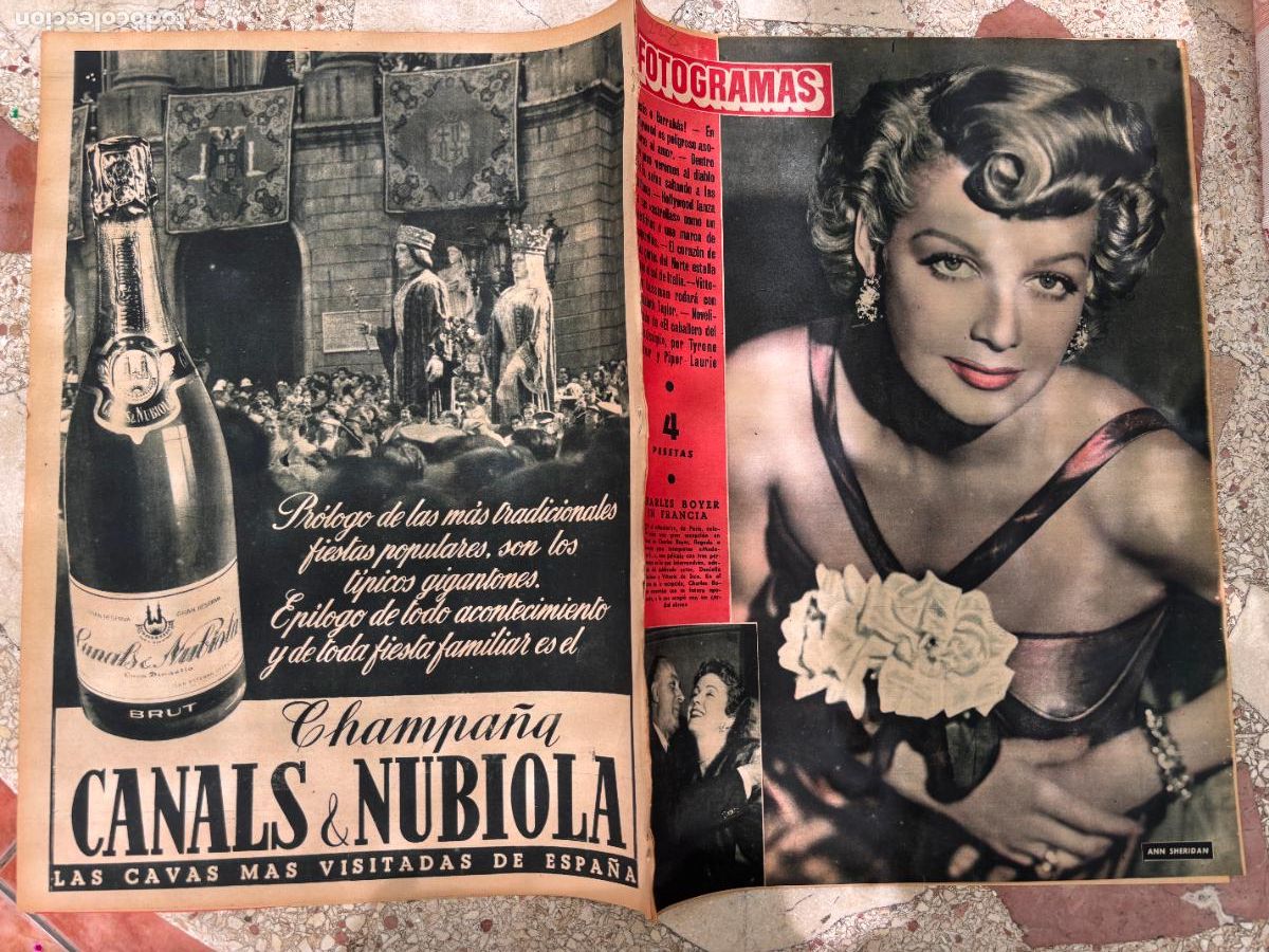 Cine: FOTOGRAMAS N&ordm; 228. ANN SHERIDAN EN PORTADA. CHARLES BOYER. TYRONE POWER Y PIPER LAURIE.
