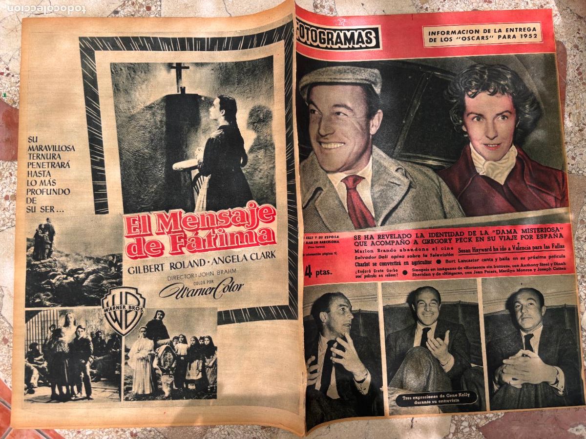 Cine: FOTOGRAMAS N&ordm; 227. GENE KELLY EN PORTADA. BETSY BLAIR. GREGORY PECK. ANTHONY STEEL.