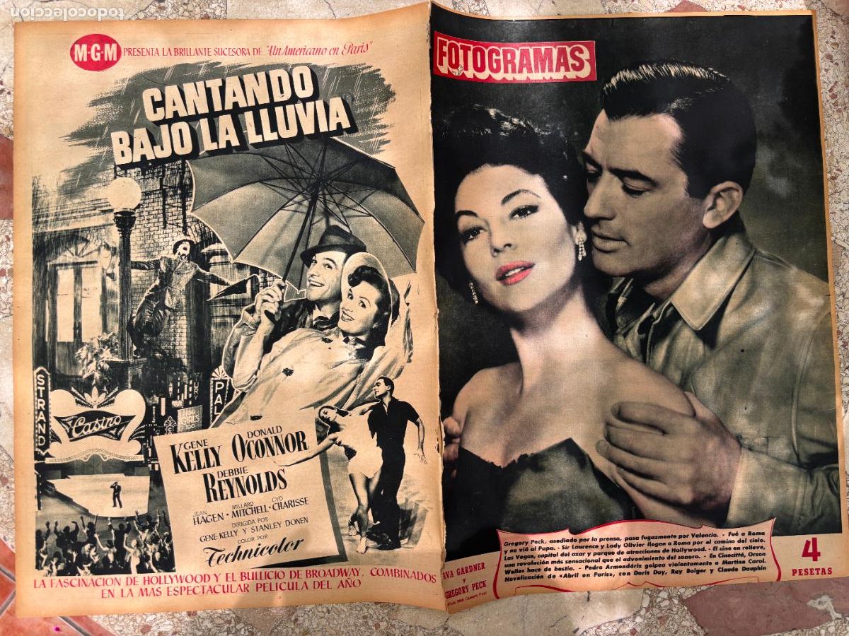 Cine: FOTOGRAMAS N&ordm; 223. AVA GARDNER Y GREGORY PECK EN PORTADA. DORIS DAY. RAY BOLGER. CLAUDE DAUPHIN.