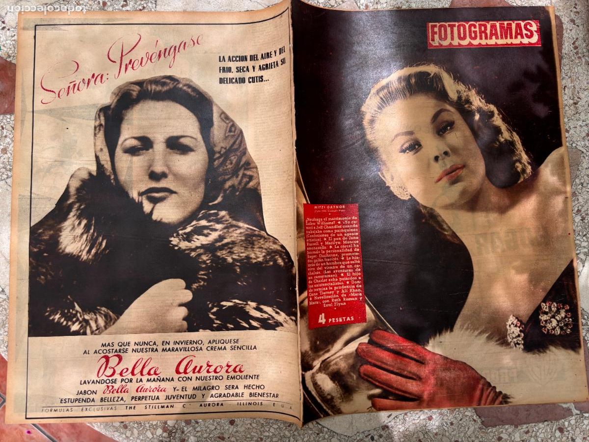 Cine: FOTOGRAMAS N&ordm; 219. MITZI GAYNOR EN PORTADA. ESTHER WILLIAMS. JEFF CHANDLER. MARILYN MONROE.
