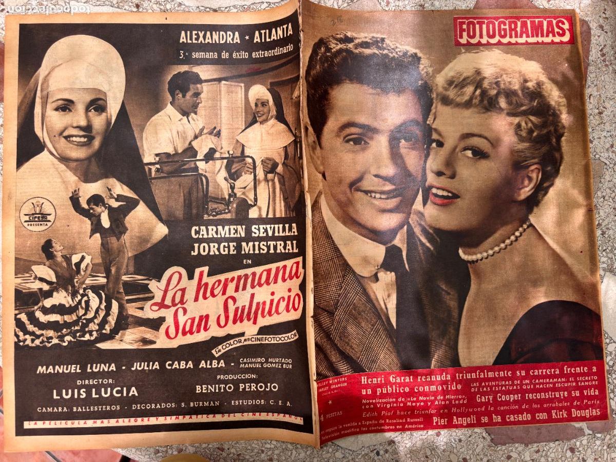 Cine: FOTOGRAMAS N&ordm; 218. SHELLEY WINTERS Y FARLEY GRANGER EN PORTADA. HENRI GARAT. GARY COOPER.