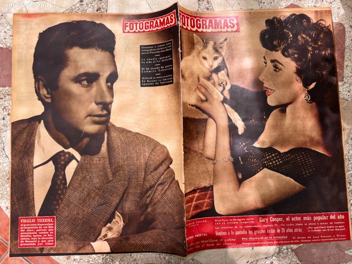 Cine: FOTOGRAMAS N&ordm; 217. ELISABETH TAYLOR EN PORTADA. GARY COOPER. ERROL FLYNN. CLARK GABLE.