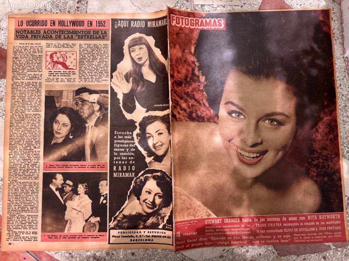 Cine: FOTOGRAMAS N&ordm; 216. CONSTANCE SMITH EN PORTADA. STEWART GRANGER. FRANK SINATRA. HENRI GARAT.