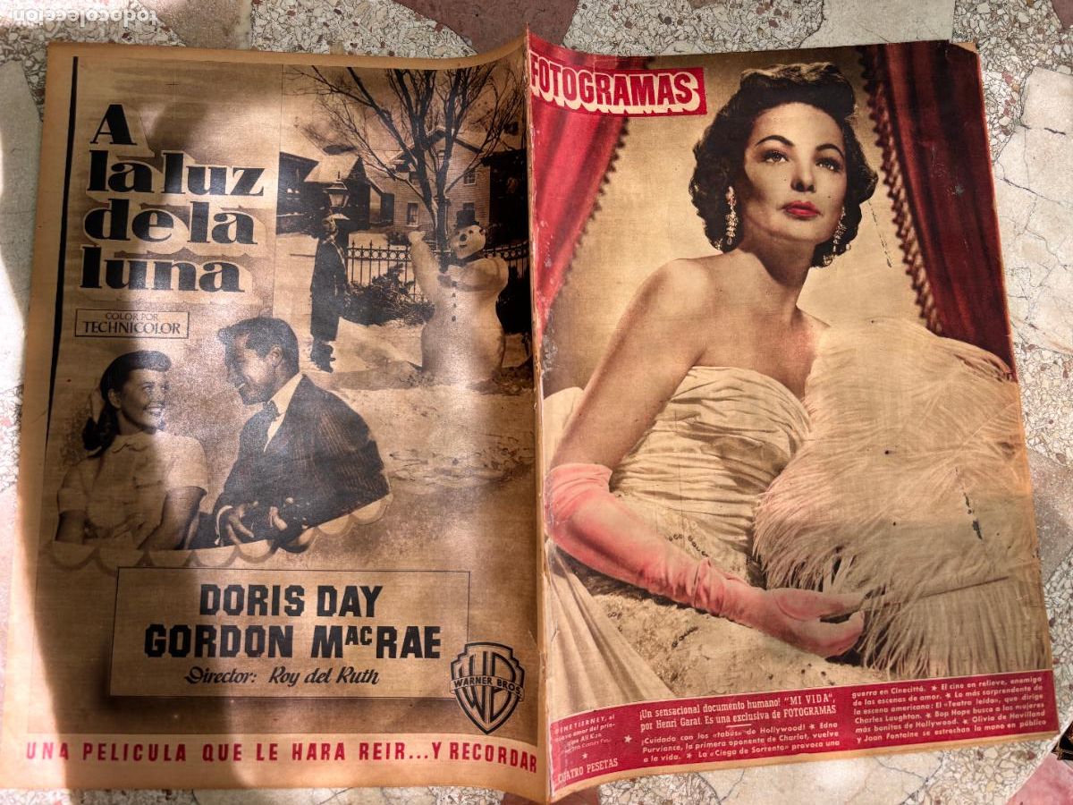 Cine: FOTOGRAMAS N&ordm; 215. GENE TIERNEY EN PORTADA. HENRI GARAT. CHARLES LAUGHTON. GINE LOLLOBRIGIDA.