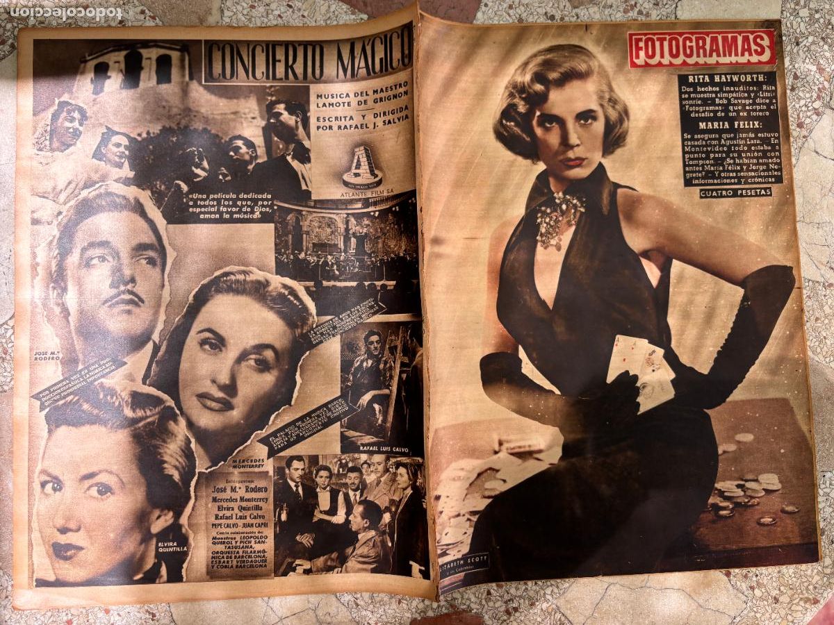 Cine: FOTOGRAMAS N&ordm; 206. LIZABETH SCOTT EN PORTADA. RITA HAYWORTH. MARIA FELIX. ERROL FLYNN. ANN DAVIDSON.