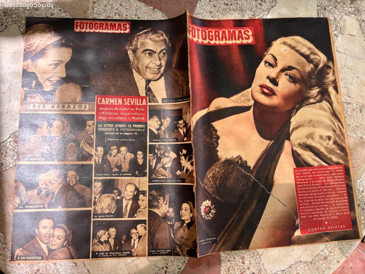 Cine: FOTOGRAMAS N&ordm; 204. LANA TURNER EN PORTADA. BARBARA STANWYCK. JEAN PIERRE AUMONT.
