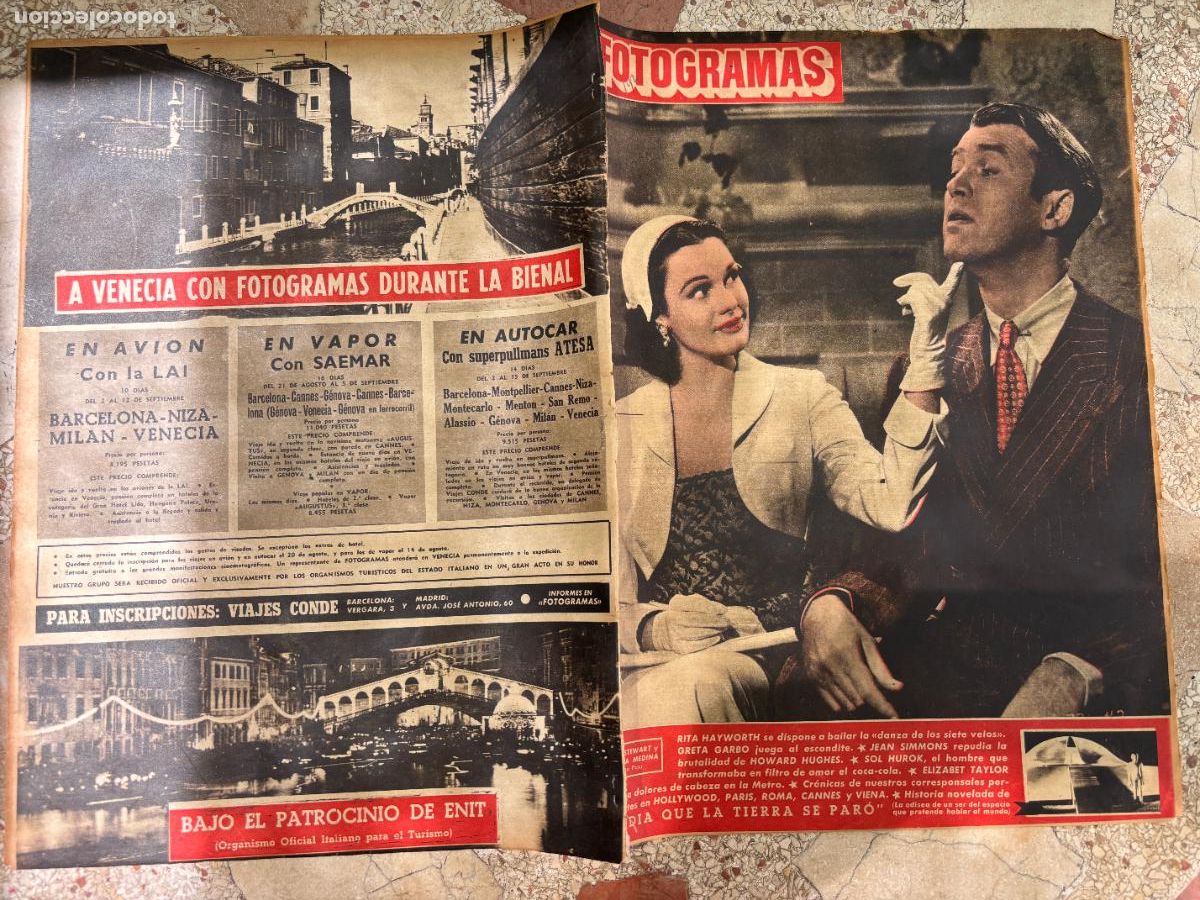 Cine: FOTOGRAMAS N&ordm; 192. JAMES STEWART Y PATRICIA MEDINA EN PORTADA. RITA HAYWORTH. JEAN SIMMONS SOL HUROK