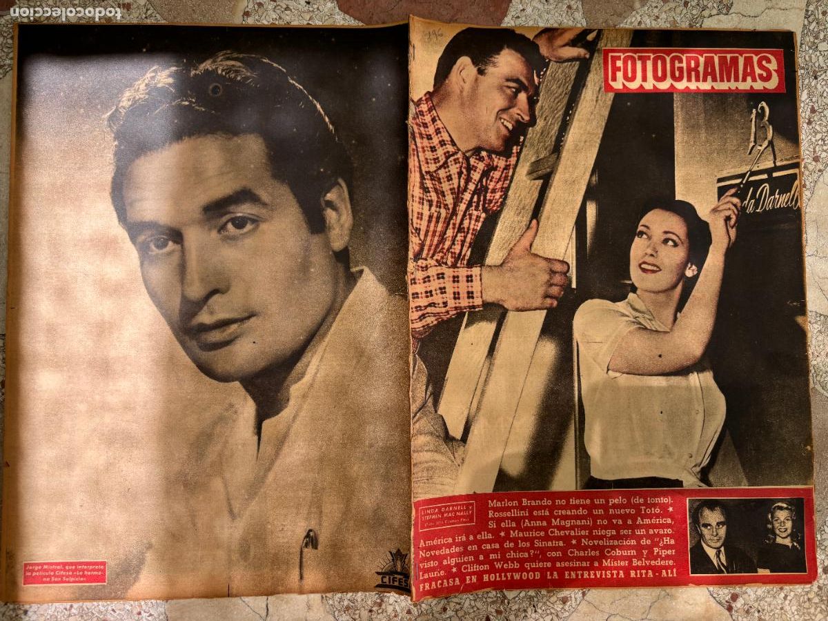 Cine: FOTOGRAMAS N&ordm; 196. LINDA DARNELL Y STEPHEN MAC NALLY EN PORTADA. MARLON BRANDO. SINATRA.