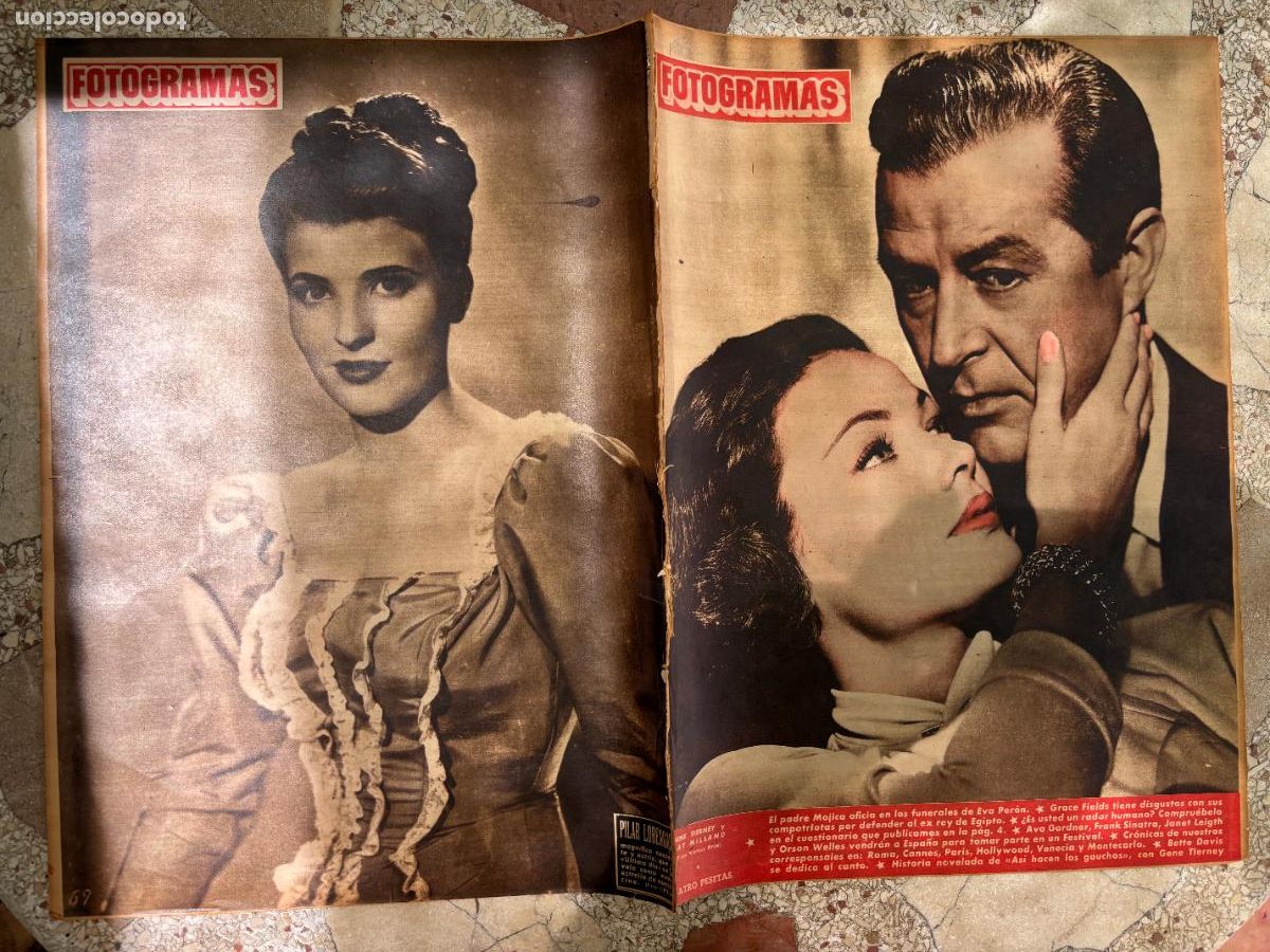 Cine: FOTOGRAMAS N&ordm; 198. GENE TIERNEY Y RAY MILLAND EN PORTADA. AVA GARDNER Y SINATRA. GRACE FIELDS.